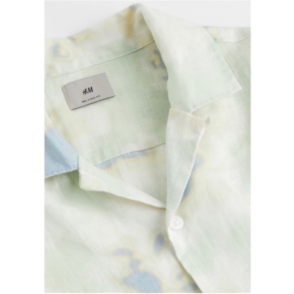 H&M Relaxed Fit Linen Resort Shirt - Picture 9 of 10